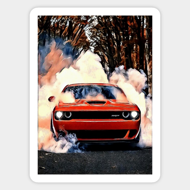 Dodge Challenger Sticker by d1a2n3i4l5